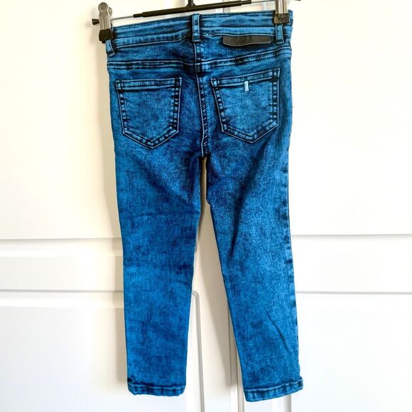 NWT Stella McCartney kids' blue acid wash stretchy skinny denim jeans,  Size 4 - Picture 4 of 13
